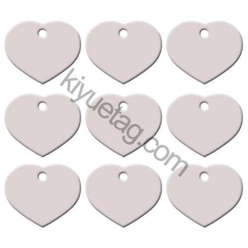 100Pcs/Set Heart Dog ID Tags Aluminum Pendant