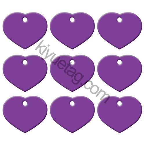100Pcs/Set Heart Dog ID Tags Aluminum Pendant