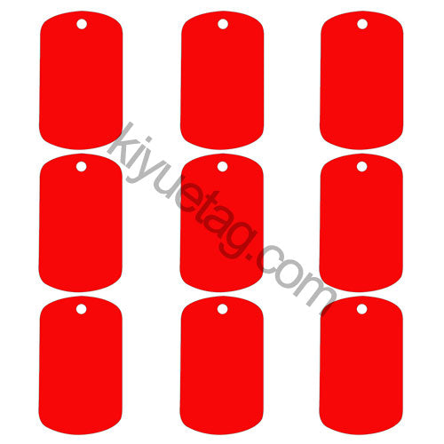 100Pcs/Set Military Dog Tags Aluminum Pendant