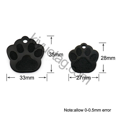 100Pcs/Set PAW Dog ID Tags Aluminum Pendant