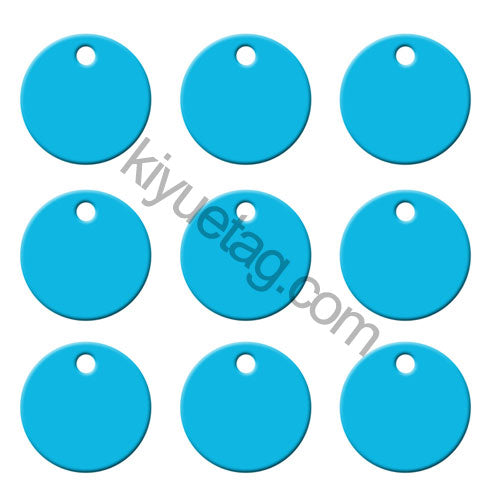 Wholesale 100 Pcs Aluminum Nameplate Tag Round Dog ID Tags Keychains Logo Personalized Pendant