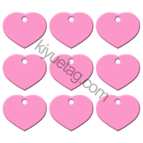 100Pcs/Set Heart Dog ID Tags Aluminum Pendant