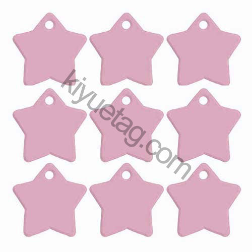 100Pcs/Set Star Dog ID Tags Aluminum Pendant