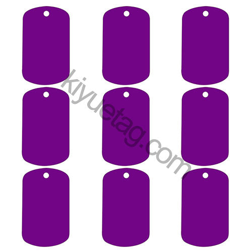 100Pcs/Set Military Dog Tags Aluminum Pendant