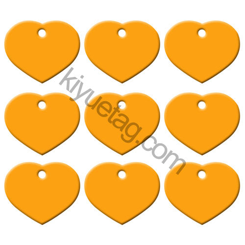 100Pcs/Set Heart Dog ID Tags Aluminum Pendant