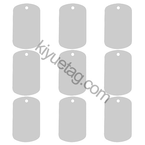 100Pcs/Set Military Dog Tags Aluminum Pendant