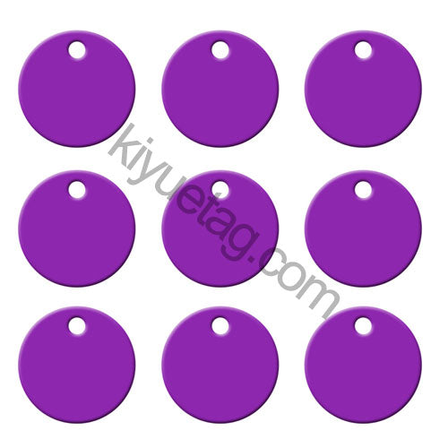 Wholesale 100 Pcs Aluminum Nameplate Tag Round Dog ID Tags Keychains Logo Personalized Pendant
