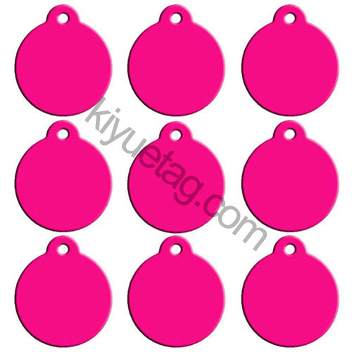 100Pcs/Set Round Dog ID Tags Aluminum Pendant