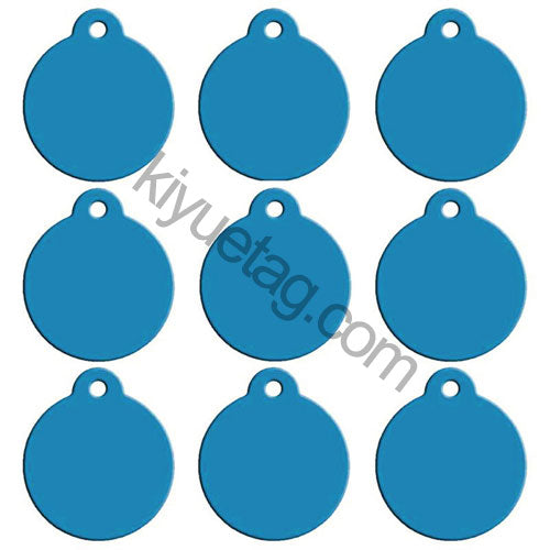 100Pcs/Set Round Dog ID Tags Aluminum Pendant