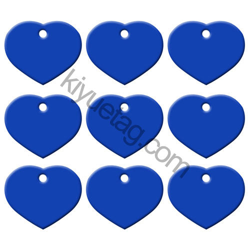 100Pcs/Set Heart Dog ID Tags Aluminum Pendant