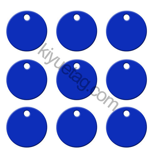Wholesale 100 Pcs Aluminum Nameplate Tag Round Dog ID Tags Keychains Logo Personalized Pendant
