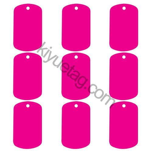 100Pcs/Set Military Dog Tags Aluminum Pendant