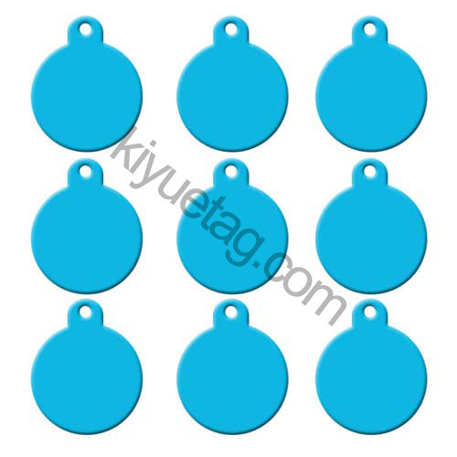 100Pcs/Set Round Dog ID Tags Aluminum Pendant