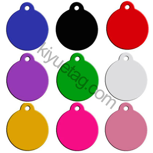 100Pcs/Set Round Dog ID Tags Aluminum Pendant