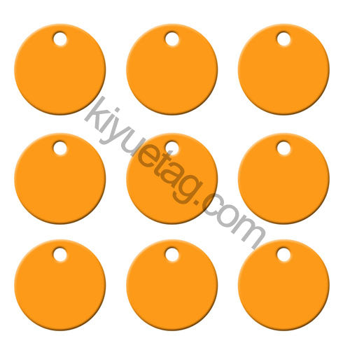 Wholesale 100 Pcs Aluminum Nameplate Tag Round Dog ID Tags Keychains Logo Personalized Pendant
