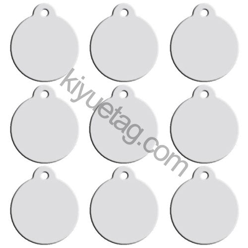 100Pcs/Set Round Dog ID Tags Aluminum Pendant