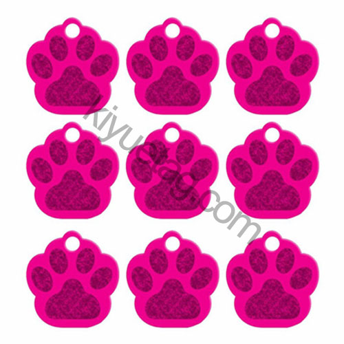 100Pcs/Set PAW Dog ID Tags Aluminum Pendant