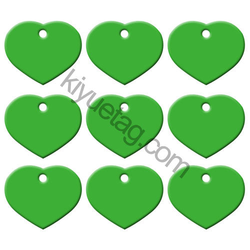100Pcs/Set Heart Dog ID Tags Aluminum Pendant