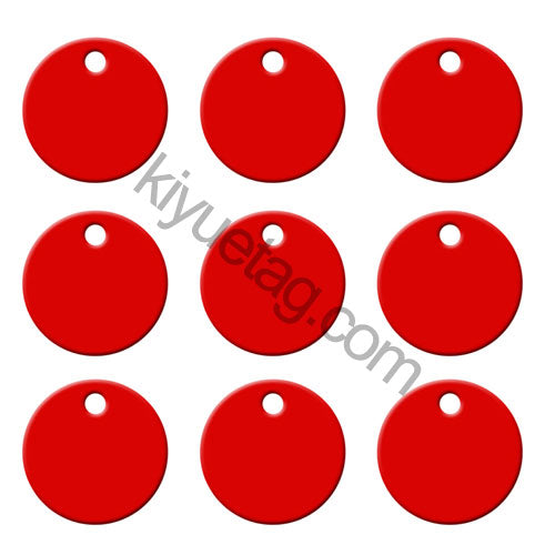 Wholesale 100 Pcs Aluminum Nameplate Tag Round Dog ID Tags Keychains Logo Personalized Pendant
