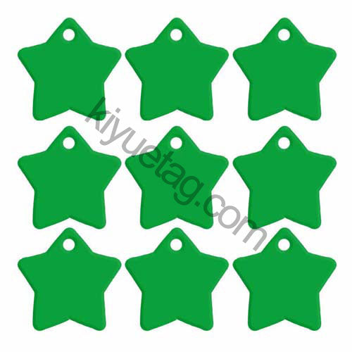 100Pcs/Set Star Dog ID Tags Aluminum Pendant