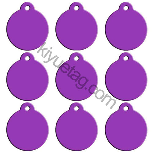 100Pcs/Set Round Dog ID Tags Aluminum Pendant