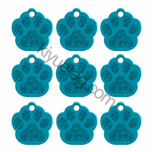 100Pcs/Set PAW Dog ID Tags Aluminum Pendant