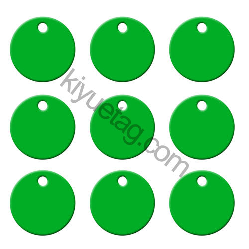 Wholesale 100 Pcs Aluminum Nameplate Tag Round Dog ID Tags Keychains Logo Personalized Pendant