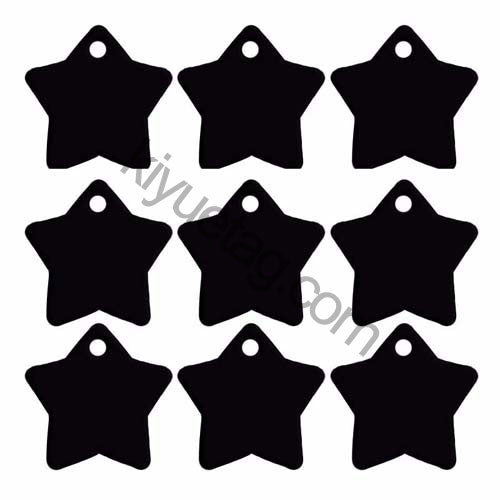 100Pcs/Set Star Dog ID Tags Aluminum Pendant