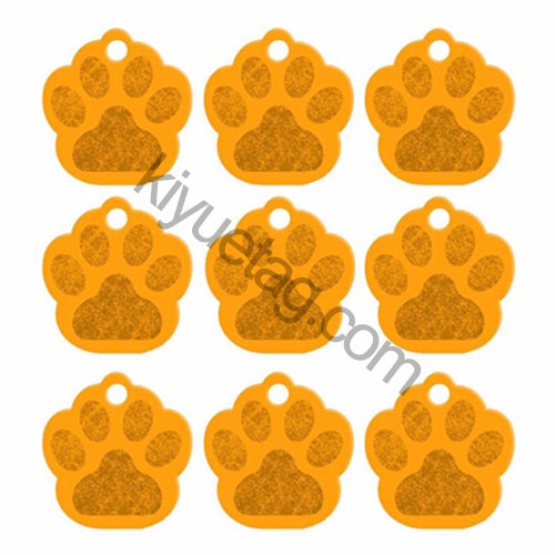 100Pcs/Set PAW Dog ID Tags Aluminum Pendant