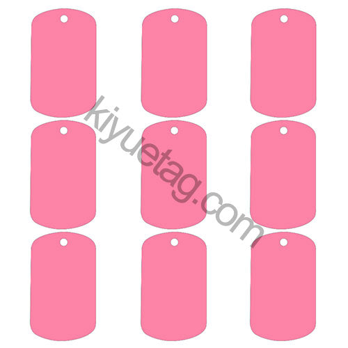 100Pcs/Set Military Dog Tags Aluminum Pendant