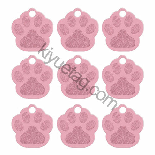 100Pcs/Set PAW Dog ID Tags Aluminum Pendant