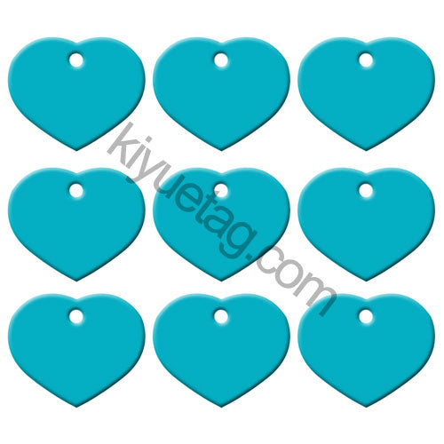 100Pcs/Set Heart Dog ID Tags Aluminum Pendant