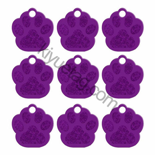 100Pcs/Set PAW Dog ID Tags Aluminum Pendant