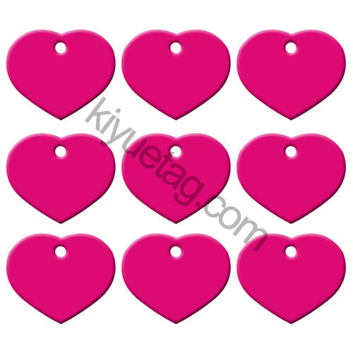 100Pcs/Set Heart Dog ID Tags Aluminum Pendant