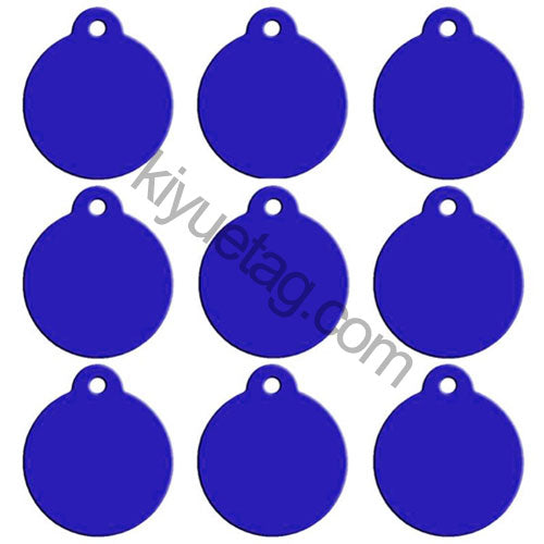 100Pcs/Set Round Dog ID Tags Aluminum Pendant