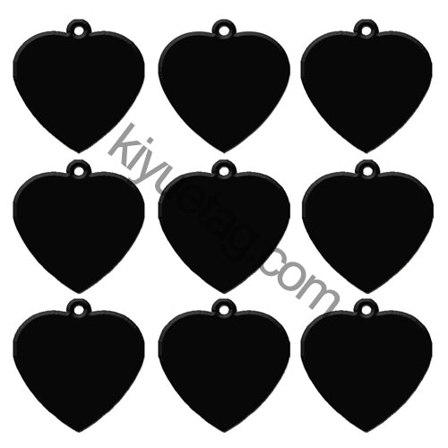 100Pcs/Set Heart Shape Dog ID Tags Aluminum Pendant