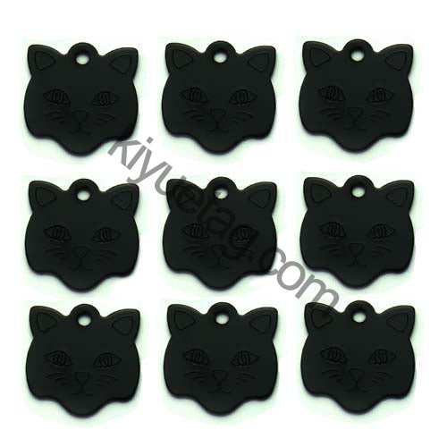 100Pcs/Set Cat Face Dog ID Tags Aluminum Pendant