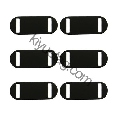 100Pcs/Set Oval Square Holes Dog ID Tags Aluminum Pendant