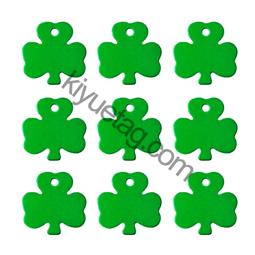 100Pcs/Set Clover Dog ID Tags Aluminum Pendant