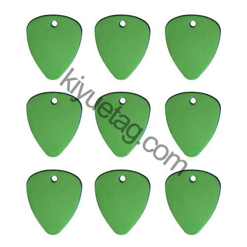 100Pcs/Set Piano Picks Dog ID Tags Aluminum Pendant