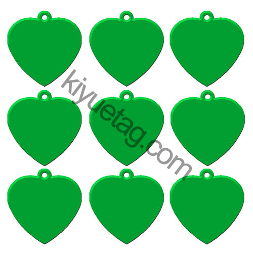 100Pcs/Set Heart Shape Dog ID Tags Aluminum Pendant