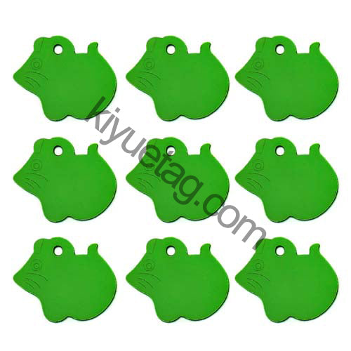 100Pcs/Set Mouse Dog ID Tags Aluminum Pendant