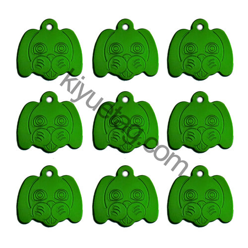 100Pcs/Set Dog Head Dog ID Tags Aluminum Pendant