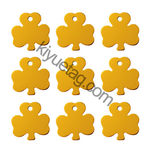 100Pcs/Set Clover Dog ID Tags Aluminum Pendant