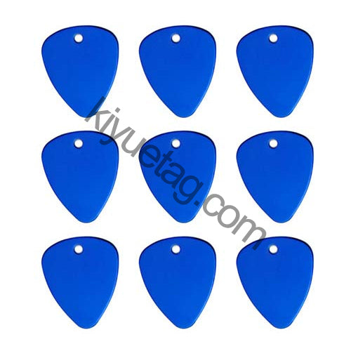 100Pcs/Set Piano Picks Dog ID Tags Aluminum Pendant