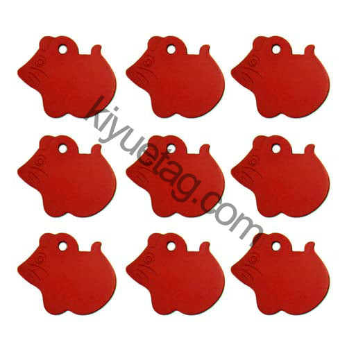 100Pcs/Set Mouse Dog ID Tags Aluminum Pendant