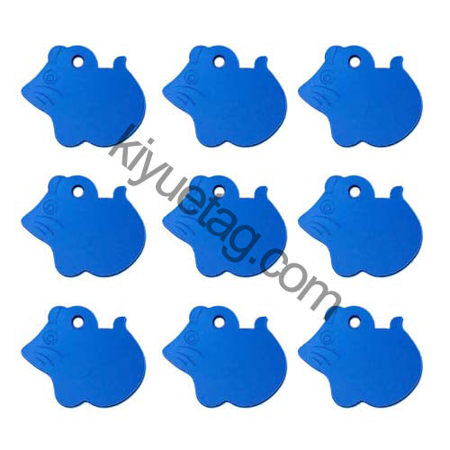 100Pcs/Set Mouse Dog ID Tags Aluminum Pendant