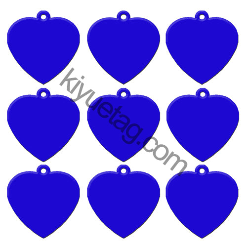 100Pcs/Set Heart Shape Dog ID Tags Aluminum Pendant