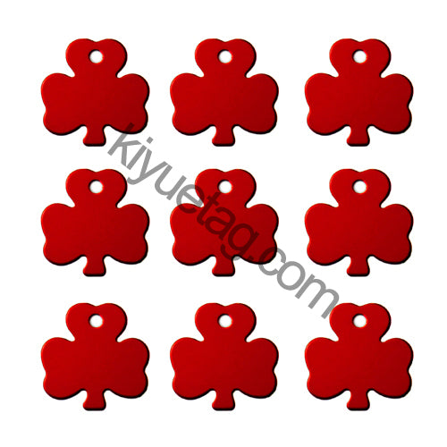 100Pcs/Set Clover Dog ID Tags Aluminum Pendant
