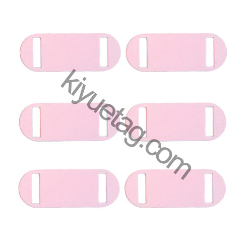 100Pcs/Set Oval Square Holes Dog ID Tags Aluminum Pendant